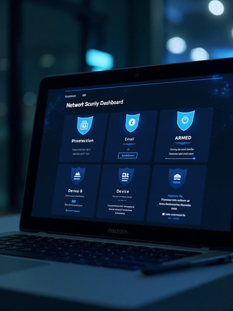 Core12 network security dashboard showing real-time monitoring and threat detection